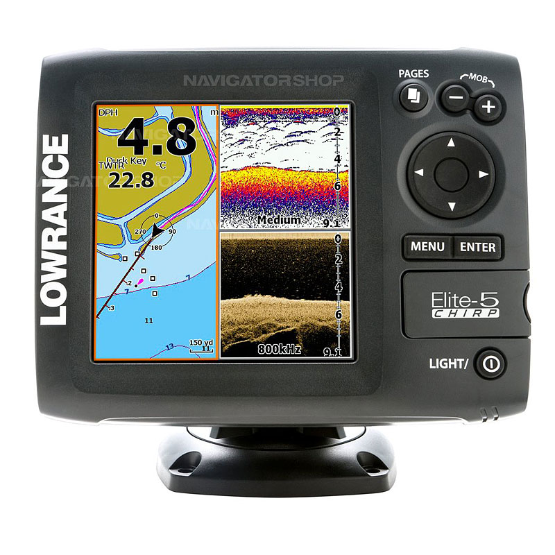 Lowrance Elite-5 CHIRP 50 -200 455 -800kHz